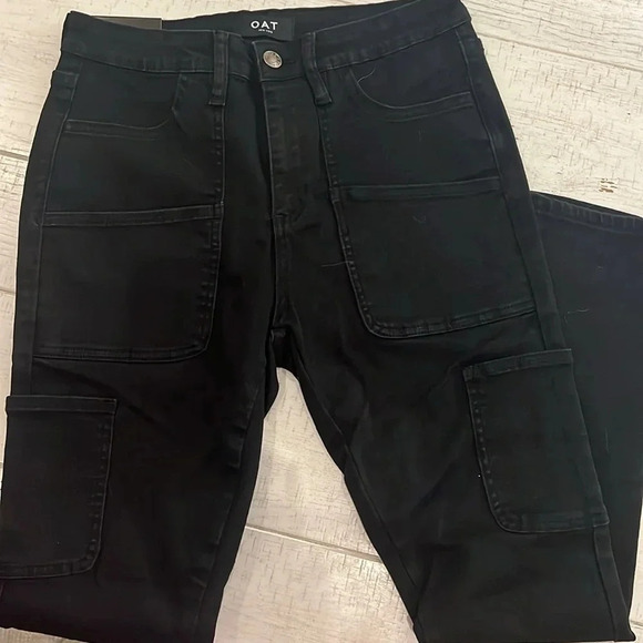 NWT Oat New York Mid Rise Skinny Ankle Black Jeans - Picture 4 of 5